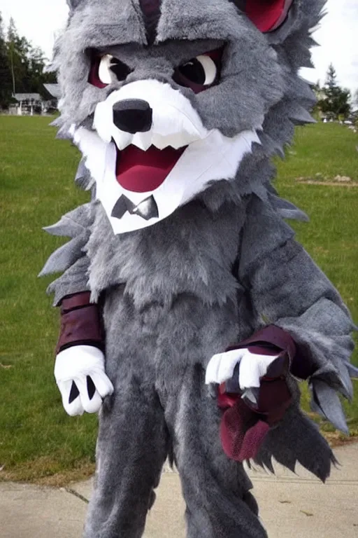 Prompt: an anthropomorphic wolf, fursuit!!!!, cosplay