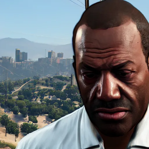 Image similar to high the pain harold in gta 5, unreal engine 5 detail, by gta 5