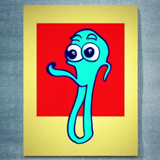 Image similar to handsome squidward style, pop art portrait