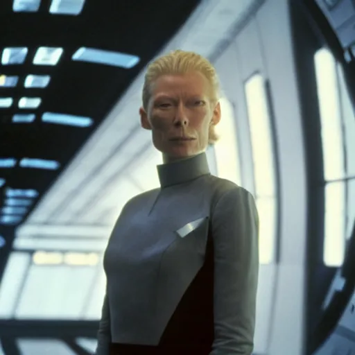 Image similar to tilda swinton as imperial officer in Star Wars aboard the Death Star