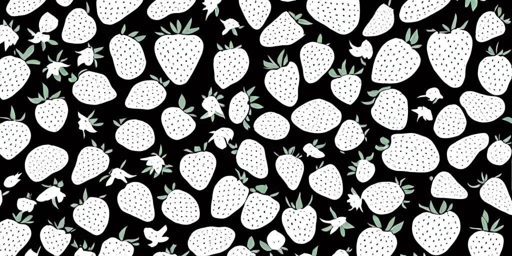 Image similar to strawberry black and white illustration