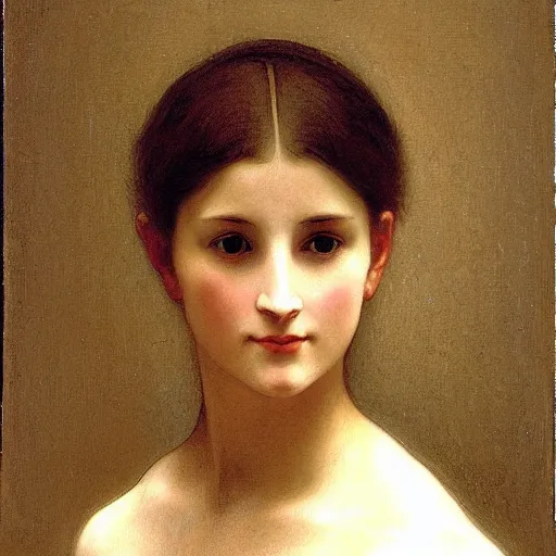 Image similar to portrait of a female android by william bouguereau