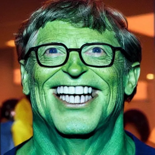 Prompt: bill gates cosplaying as the hulk, bill gates wearing a hulk costume, cosplay award winner