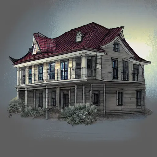 Image similar to digital art of a house
