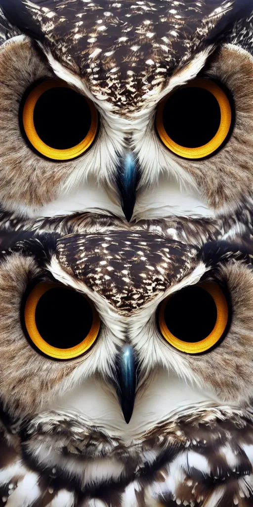 Prompt: potrait of an owl with face of a world and eyes of the night, artstation, high definition