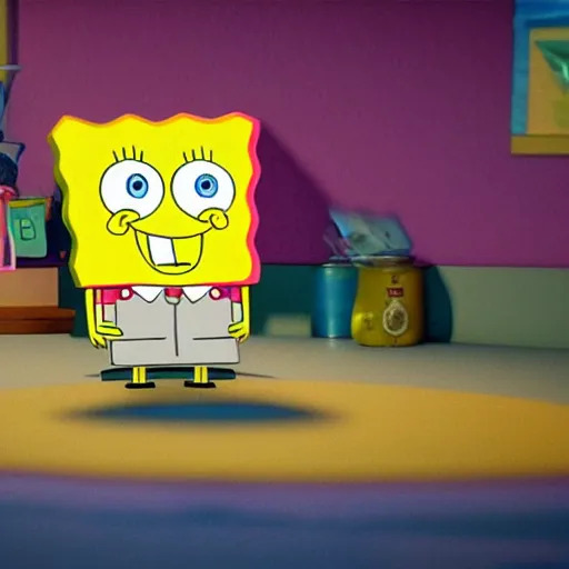 Image similar to Sponge Bob, Cinematic, 35mm, photorealism