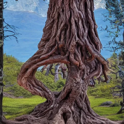 Image similar to a photo of Yggdrasil standing in the distance