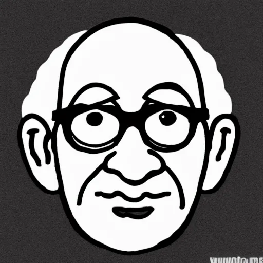 Prompt: gandhi's face on spongebob from spongebob square pants, in the style of spongebob,