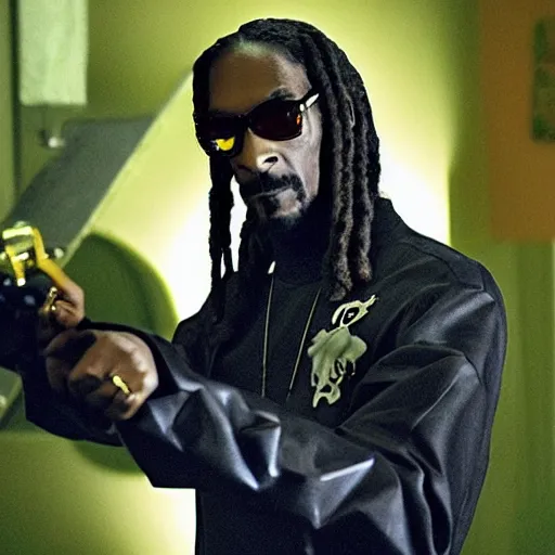 Image similar to movie still of Snoop Dogg as Blade