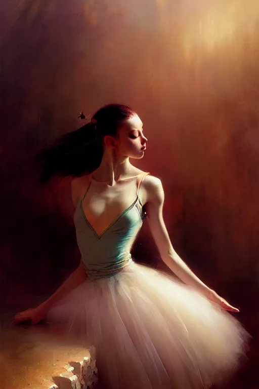 Image similar to giesha prima ballerina by bayard wu, anna podedworna, gaston bussiere, greg rutkowski