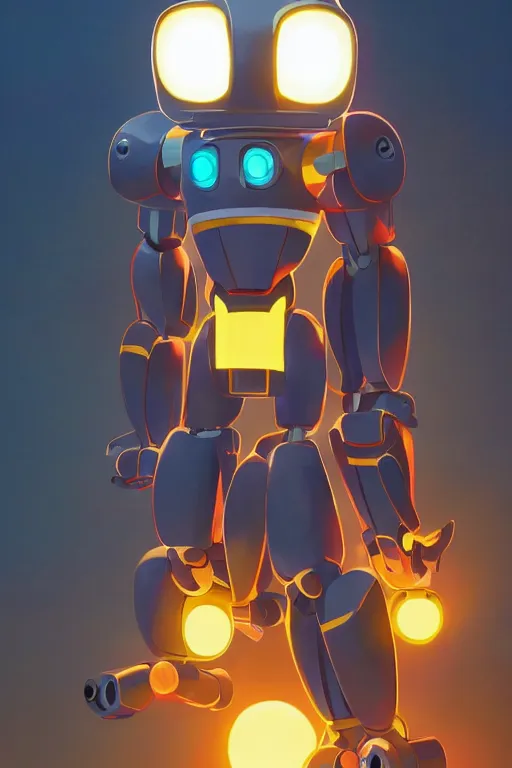 Image similar to metabots medabots medarotto medarot robot minimalist comics, behance hd by jesper ejsing, by rhads, makoto shinkai and lois van baarle, ilya kuvshinov, rossdraws global illumination ray tracing hdr radiating a glowing aura