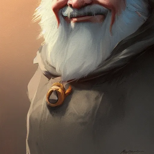 Prompt: Portrait of a gnome called Eldon, who is a young wizard that studied at the School of Abjuration, art by argerm and greg rutkowski, trending on artstation.