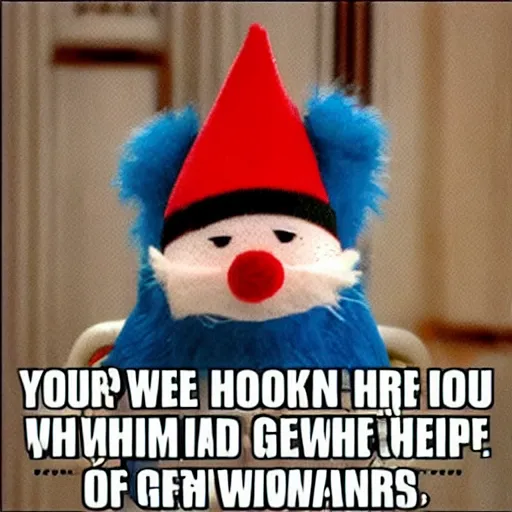 Prompt: haha you’ve been gnomed