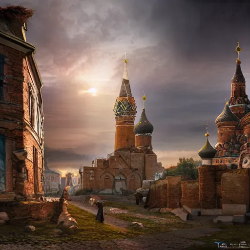 Prompt: photo ancient Russian city of Kitezh,concept art, fantasy cityscape, ancient Slavs, magical city, ancient Russian architecture, terem, top cinematic lighting , cinematic mood, very detailed, shot in canon, 8k, high resolution