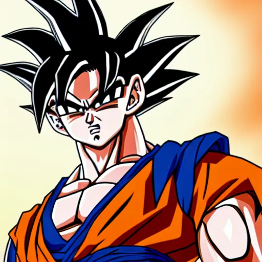 Image similar to detailed side photo of Goku from dragon ball Z, 4k cell shade, accurate proportions