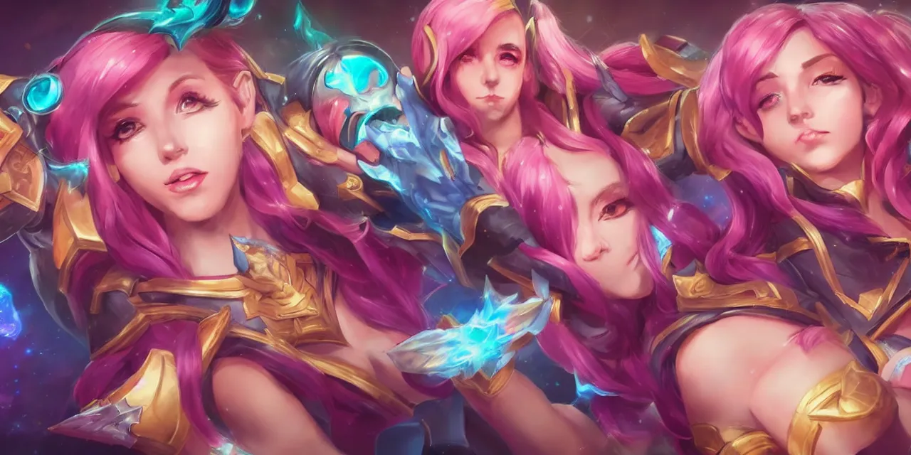 Image similar to Trending on ArtStation, League of Legends, Star Guardians, Portrait