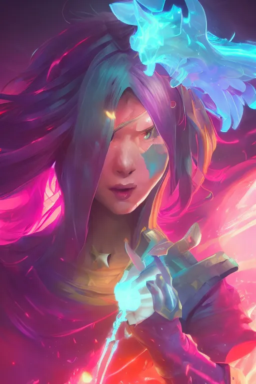 Prompt: vi league of legends hero champions arcane magic digital painting bioluminance alena aenami artworks in 4 k design by lois van baarle by sung choi by john kirby artgerm and greg rutkowski and magali villeneuve mage fighter assassin