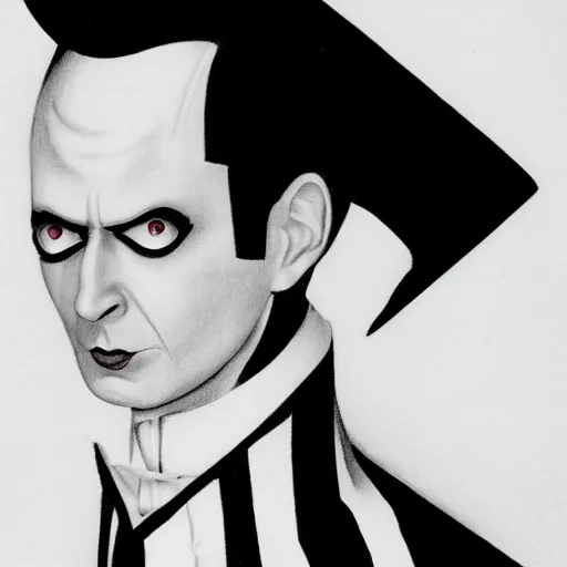 Prompt: pencil illustration of Klaus nomi highly detailed, cinematic,