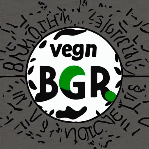 Image similar to logo of a vegan burger