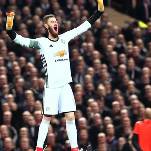 Image similar to david de gea singing opera