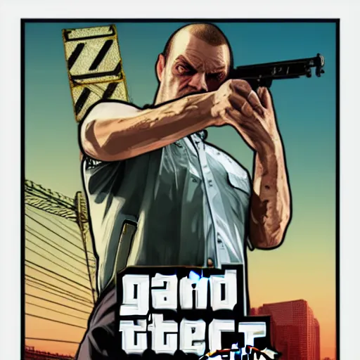 Image similar to GTA 5 poster style with gollum face