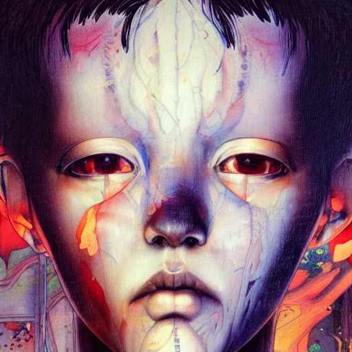 Image similar to citizen portrait soft light painted by james jean and katsuhiro otomo and erik jones, inspired by city of lost children, smooth face feature, intricate oil painting, high detail illustration, sharp high detail, manga and anime 1 9 9 9