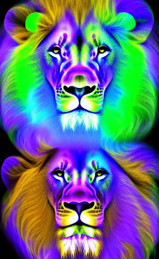 Image similar to lion made of Fractal flame,