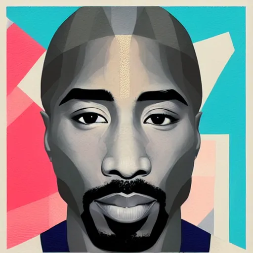 Prompt: Tupac profile picture by Sachin Teng, asymmetrical, Organic Painting , Matte Painting, geometric shapes, hard edges, graffiti, street art:2 by Sachin Teng:4