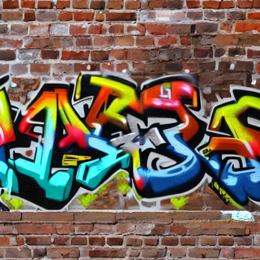 Image similar to bonk written in graffiti style on a brick wall