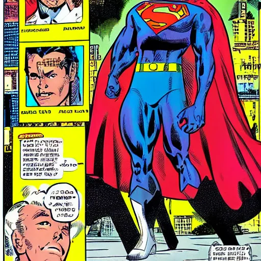 Prompt: homelander in a superman comic book