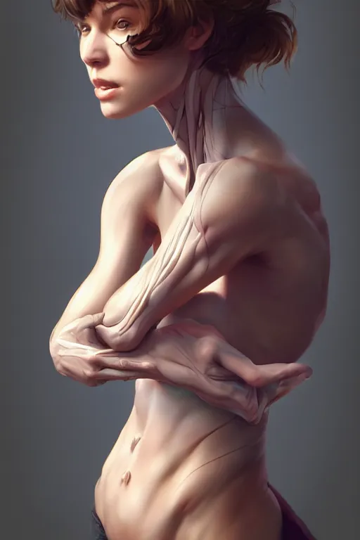 Image similar to cute woman, accurate anatomy, only two hands, highly detailed, digital painting, artstation, concept art, smooth, sharp focus, illustration, Unreal Engine 5, 8K, art by artgerm and greg rutkowski and edgar maxence