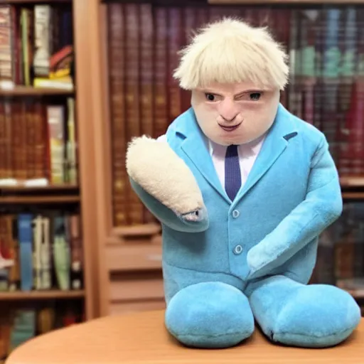 Image similar to boris johnson as a plush toy,