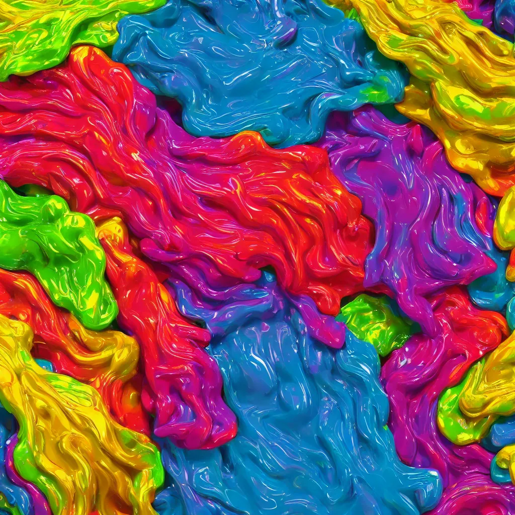 Image similar to painful pleasures by lynda benglis, octane render, colorful, 4 k, 8 k