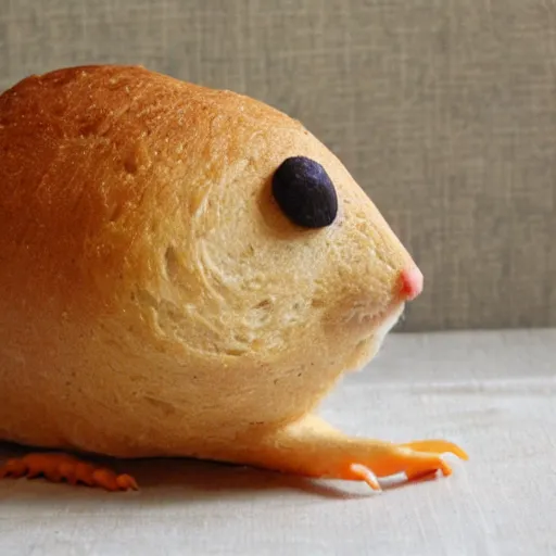 Image similar to rat made out of bread