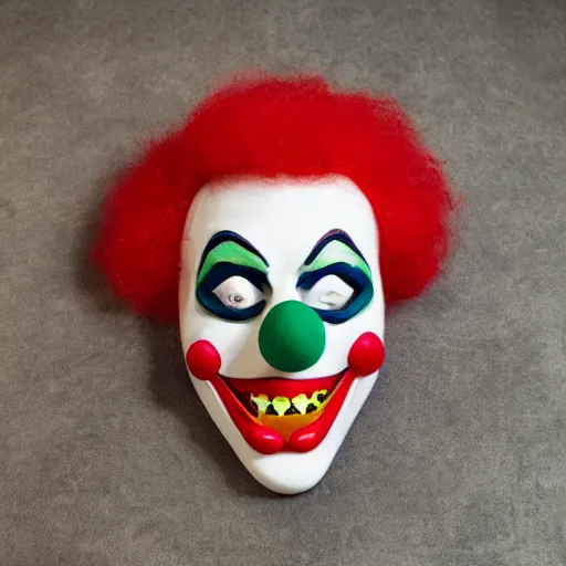 Image similar to clown mask with fangs