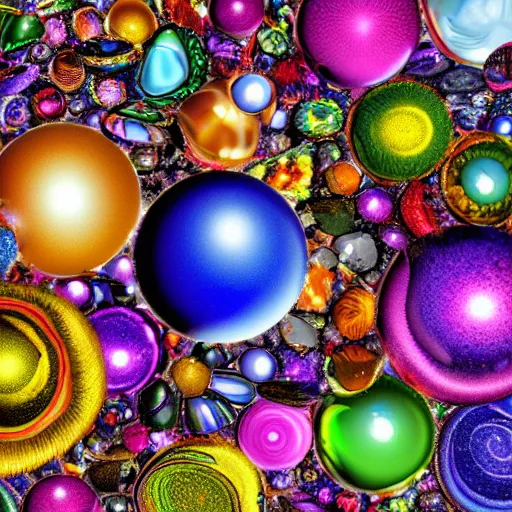 Image similar to a hyperdetailed maximalist intricate artwork of all shiny colorful crystals of the planet together. beautiful polished shiny 8 k 3 d gigapixel render. unreal engine. 1 0 0 0 0 colorful beautifully cutted gems