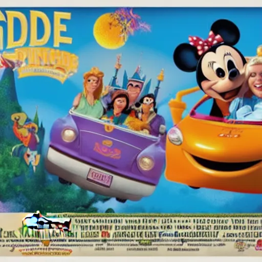 Image similar to Disneyland attraction poster for a ride featuring the characters from Disney Pixar's Up (2009)