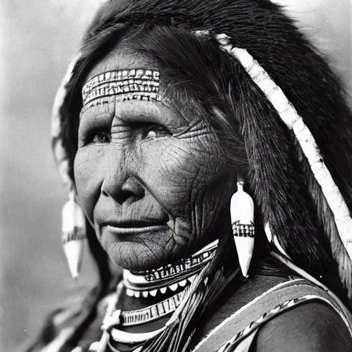 Prompt: vintage photo of a beautiful hopi woman by edward s curtis, photo journalism, photography, cinematic, national geographic photoshoot