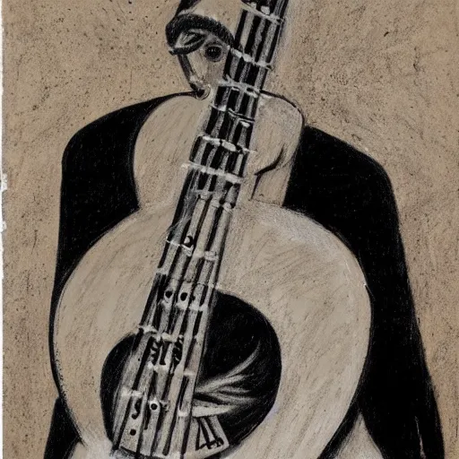 Prompt: an _ extremely _ detailed _ masterpiece _ grunge _ drawing _ of _ a rebetiko bouzouki player _ in _ the _ style _ of _ richard _ avedon