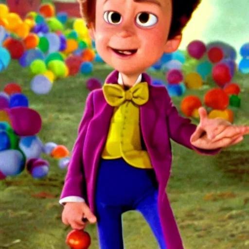 Image similar to A still of Jimmy Neutron in Willy Wonka