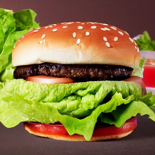 Image similar to american flag burger, a burger with lettuce, patty, ketchup, american flag, pickle, mayonnaise