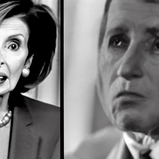 Image similar to found footage of monster that looks like nancy pelosi