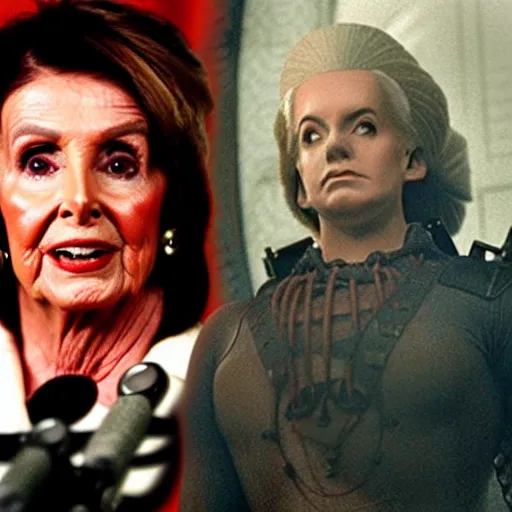 Image similar to nancy pelosi as vigo the carpathian in ghostbusters