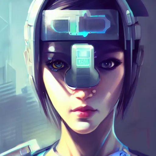 Prompt: A cyberpunk cyborg girl with big and cute eyes, fine-face, realistic shaded perfect face, fine details. not anime. Realistic shaded lighting poster by Ilya Kuvshinov katsuhiro, magali villeneuve, artgerm, Jeremy Lipkin and Michael Garmash, Rob Rey and Kentarõ Miura style, trending on art station