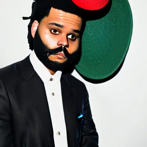 Prompt: Mexican The weeknd, moustache, mexican hat,