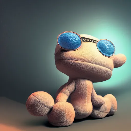 Prompt: cute fumo plush of a boy who is a denizen of an alternate world overlapping with our own, extradimensional, 4 d rendering, lens flare, relativistic path tracing, vray