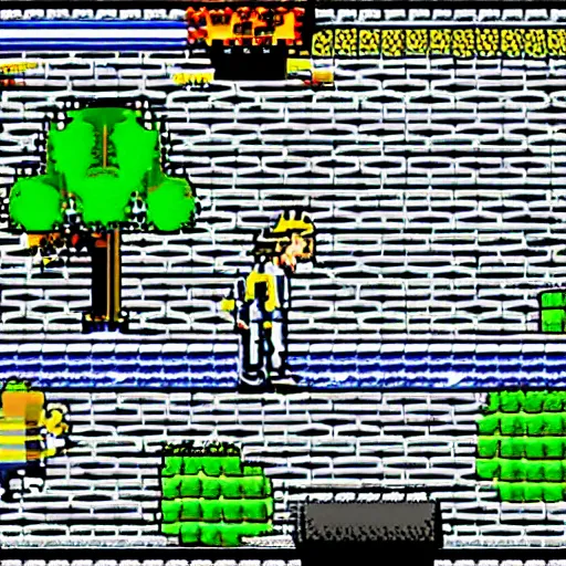 Image similar to screenshot of breaking bad nes game, 8bit video game