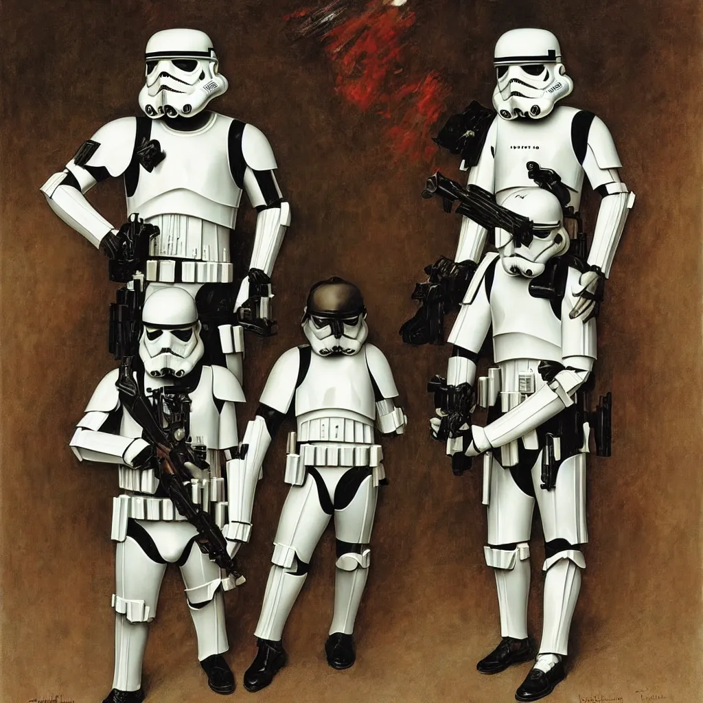 Image similar to Portrait of a Stormtrooper by Norman Rockwell