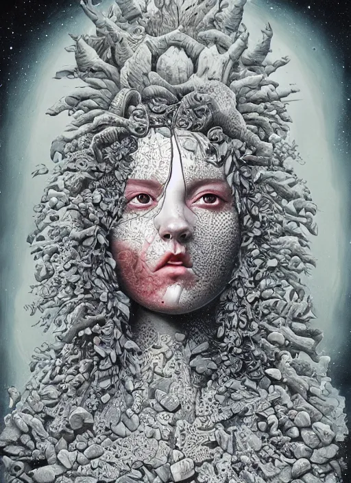 Image similar to Scandinavian goddess painting by Dan Hillier, trending on artstation, artstationHD, artstationHQ, 4k, 8k