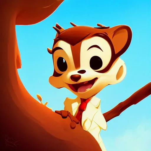 Image similar to face icon stylized minimalist chip'n dale : rescue rangers, loftis, cory behance hd by jesper ejsing, by rhads, makoto shinkai and lois van baarle, ilya kuvshinov, rossdraws global illumination